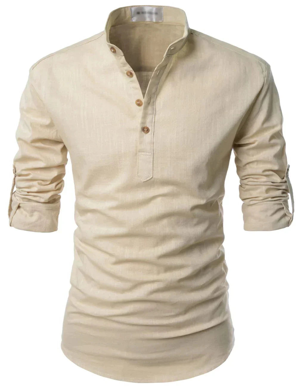 Lukas – Long Sleeves and Stand-Up Collar Shirt - Image 4