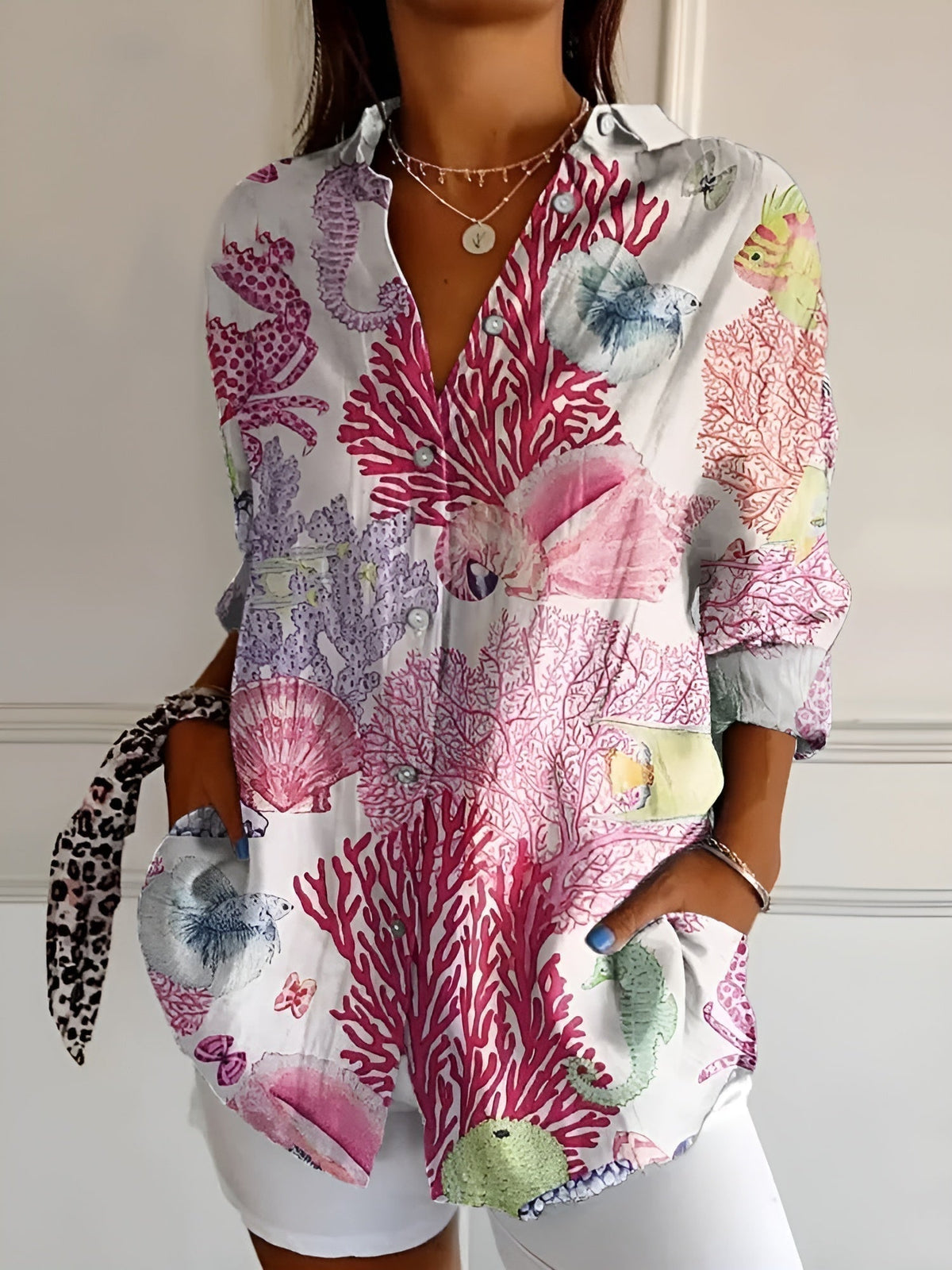 Charlotte – Elegant Long-Sleeved Button-Down - Image 1