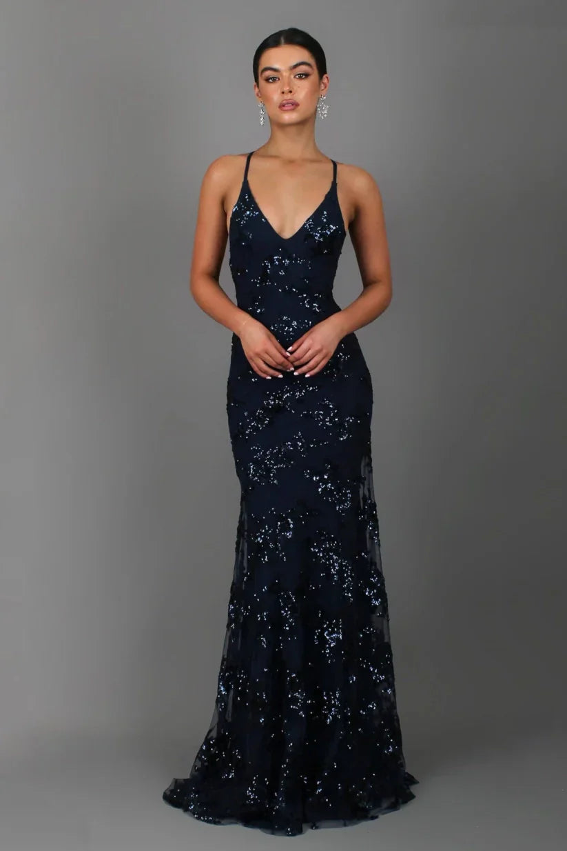 Lisa – Elegant Women's Sequin Maxi Dress  - Image 1