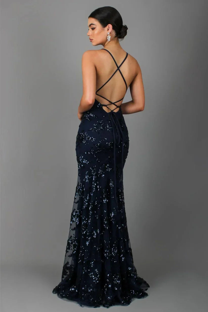 Lisa – Elegant Women's Sequin Maxi Dress  - Image 2