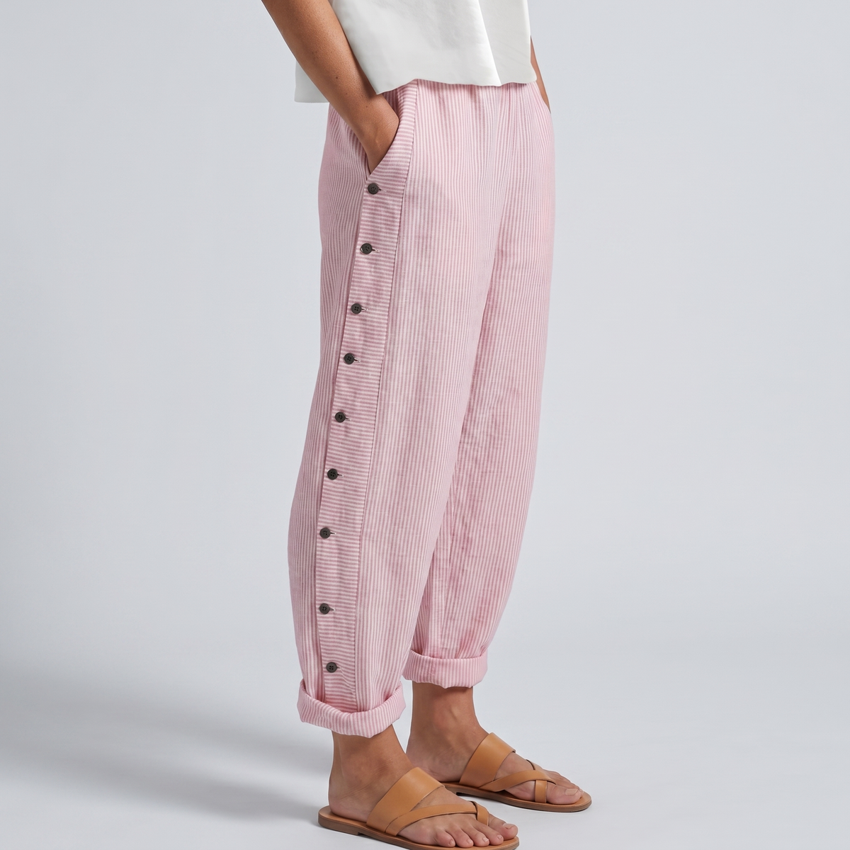 Sophia – Striped Lightweight Trousers - Image 5